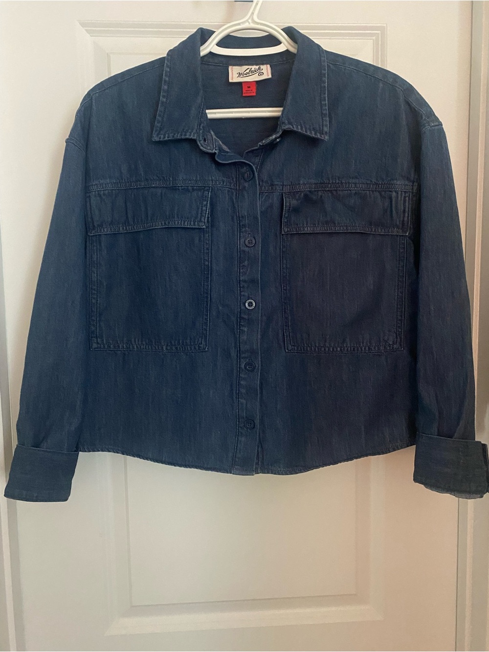 Woolrich Indigo Blue Button-Front Denim Shirt